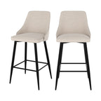 chaise de bar pipo en tissu beige