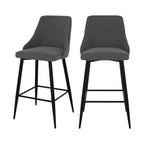 chaise de bar pipo en tissu gris fonce