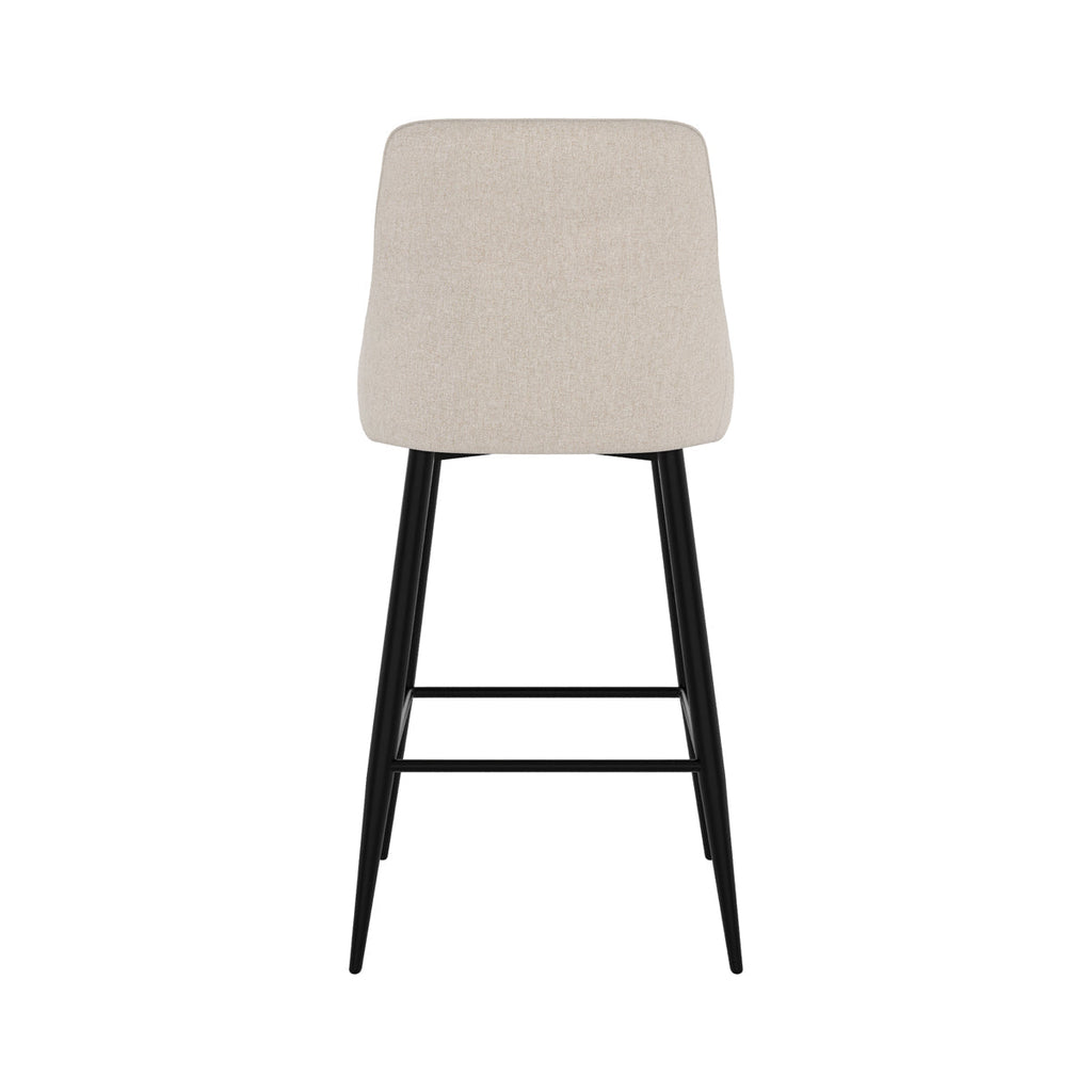 chaise de bar pour ilot en tissu beige pipo