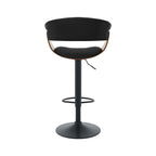 chaise de bar reglable en cuir synthetique noir basile