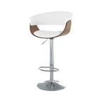 chaise de bar reglable et qui pivote blanche basile