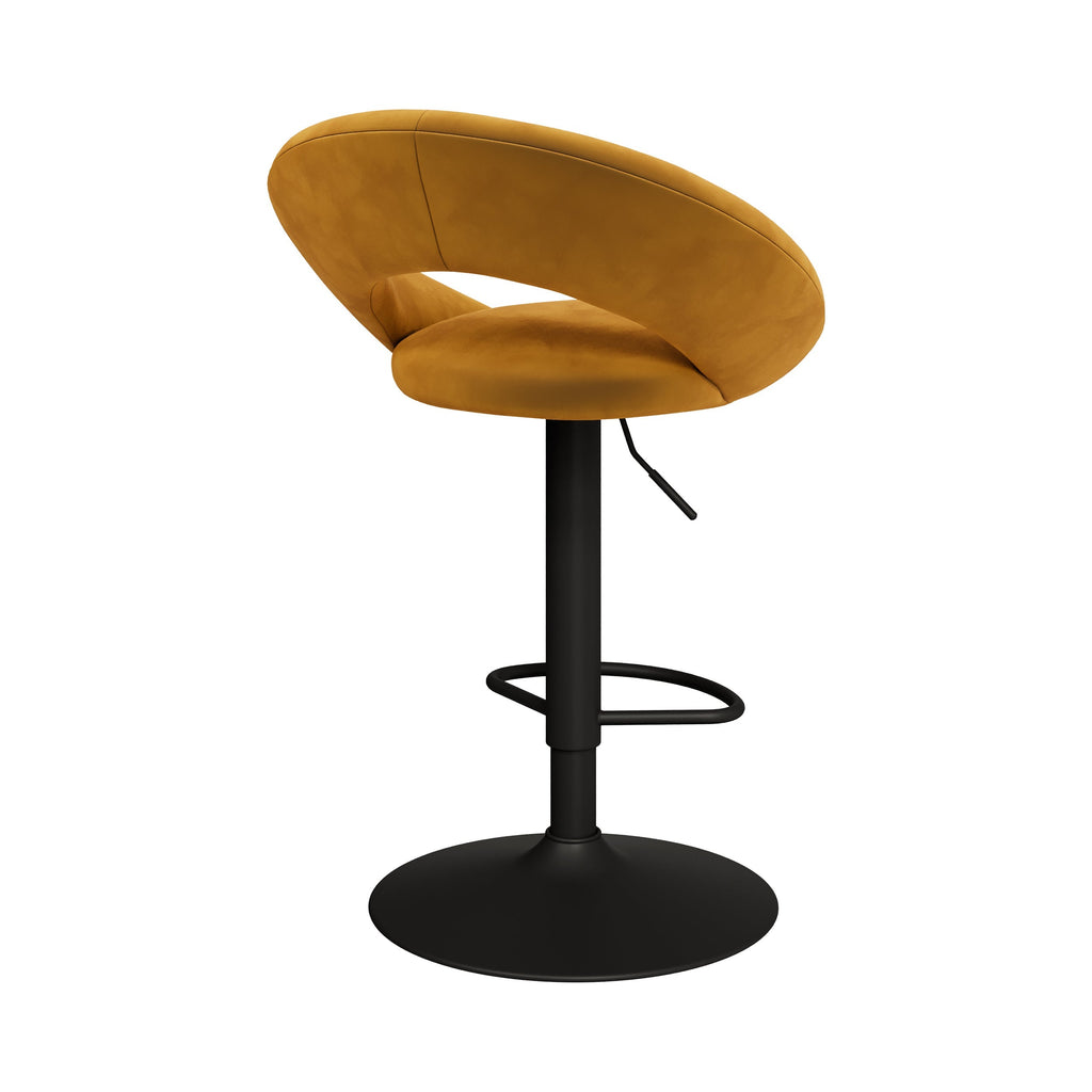 chaise de bar reglable pivotante jaune curry cloclo