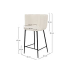 chaise de bar rosy en tissu boucle beige lot de 2_1