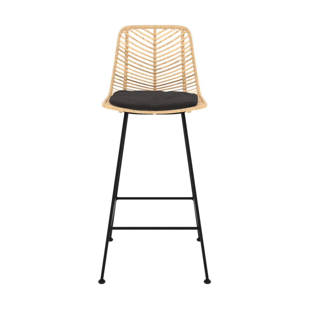 chaise de bar tamara en rotin naturel 66 cm lot de 2