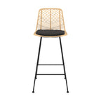 chaise de bar tamara en rotin naturel 66 cm lot de 2