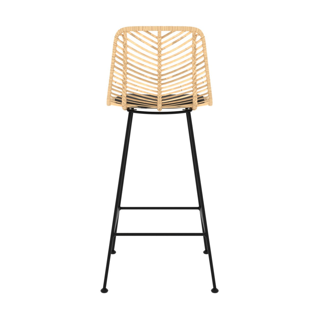 chaise de bar tamara en rotin naturel 66 cm