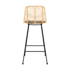chaise de bar tamara en rotin naturel 66 cm