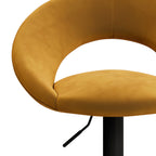 chaise de bar velours jaune curry cloclo