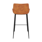 chaise de bar vintage camel en cuir synthetique pirata