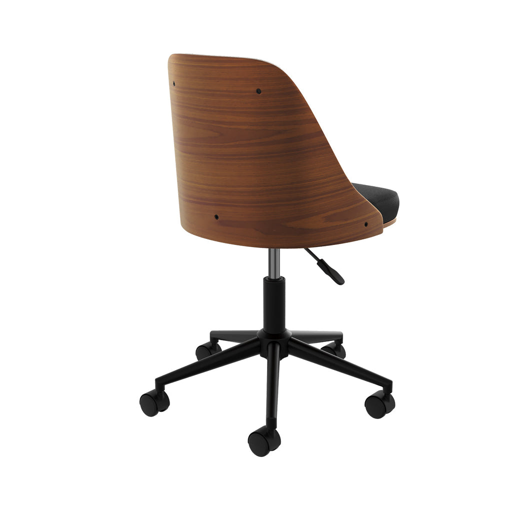 chaise de bureau pivotante reglable noire adelmar
