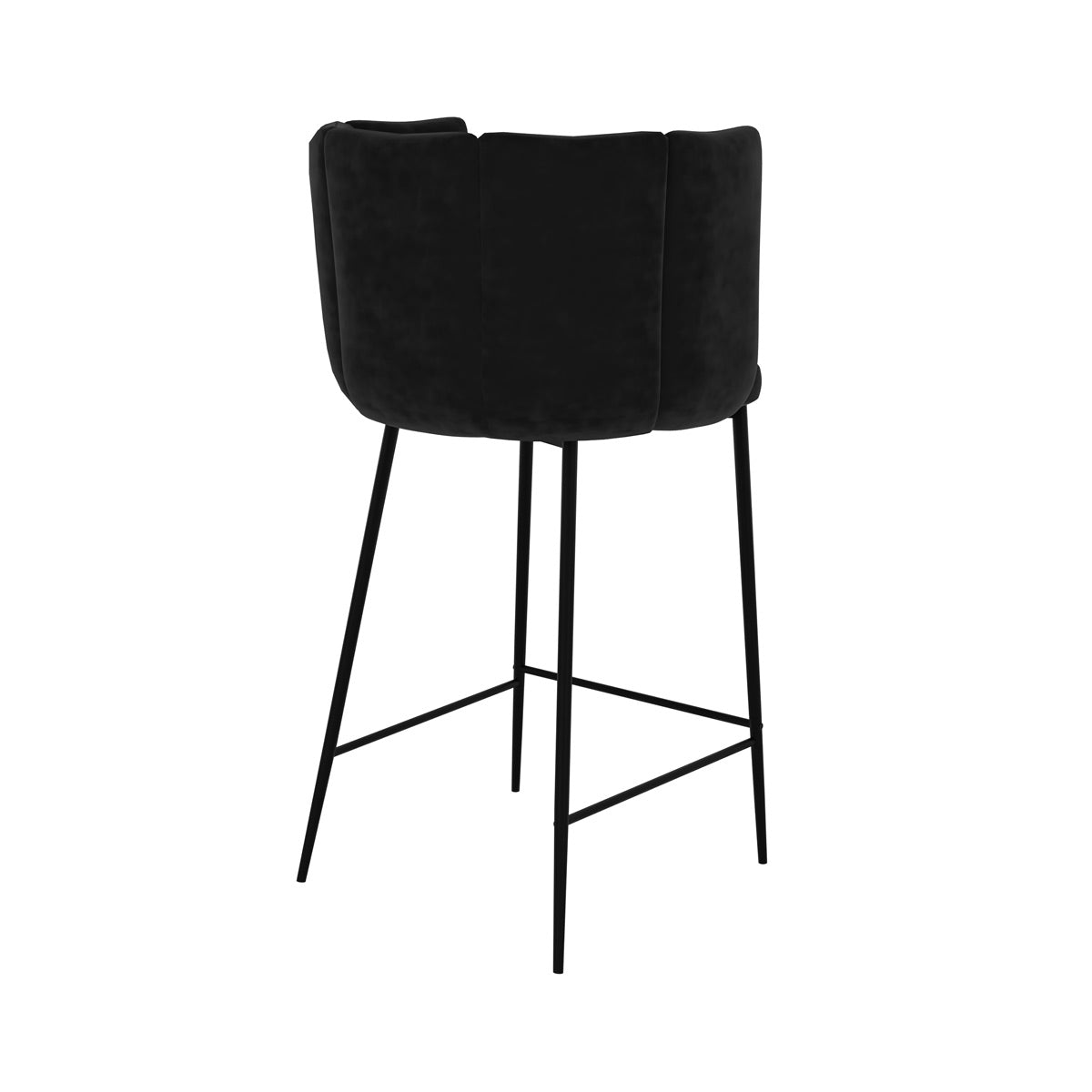 chaise de noir rosy velours