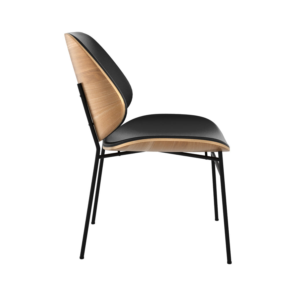 chaise design et confortable bois clair et synthetique hector