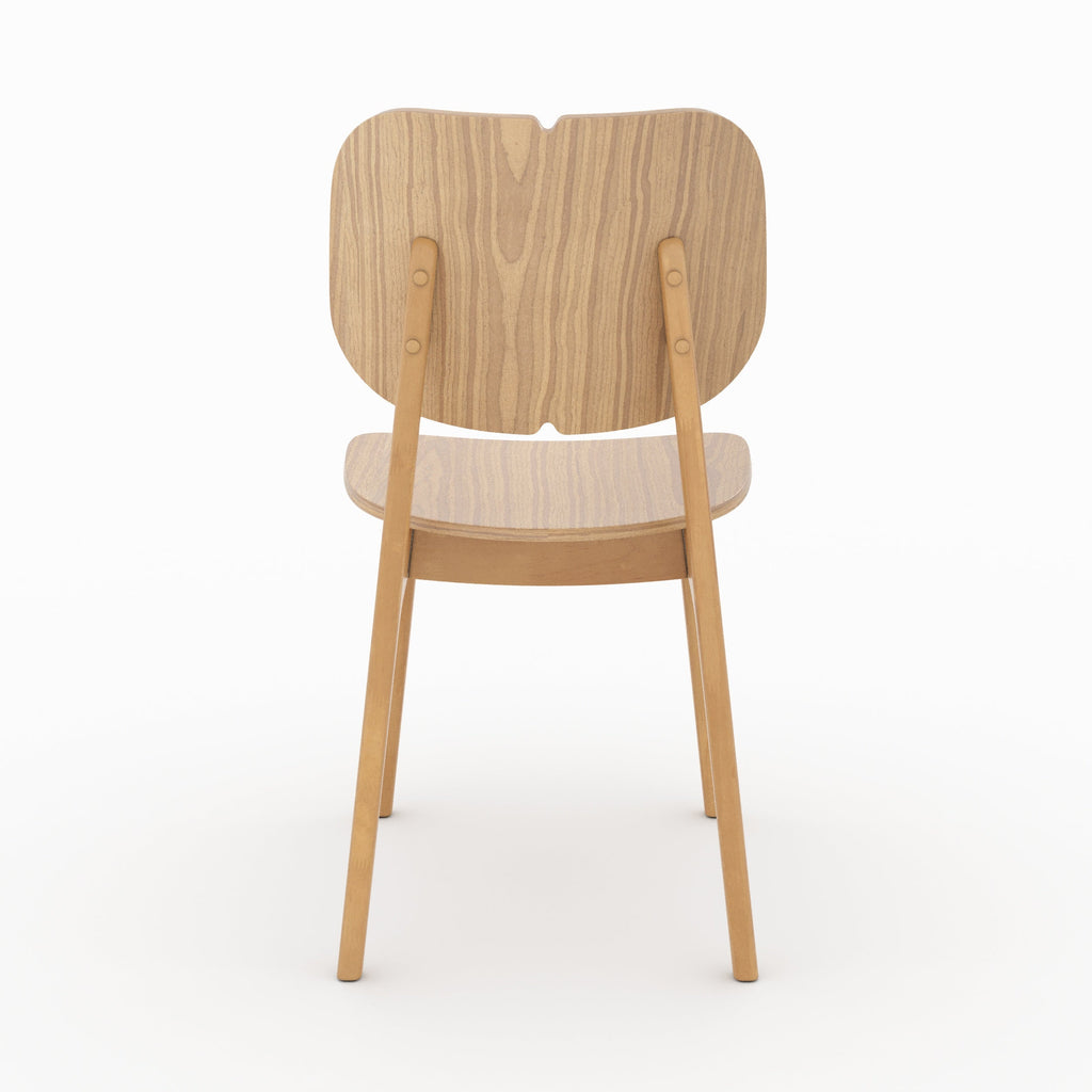 chaise en bois clair massif d hevea lot de 2