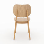 chaise en bois clair massif d hevea lot de 2