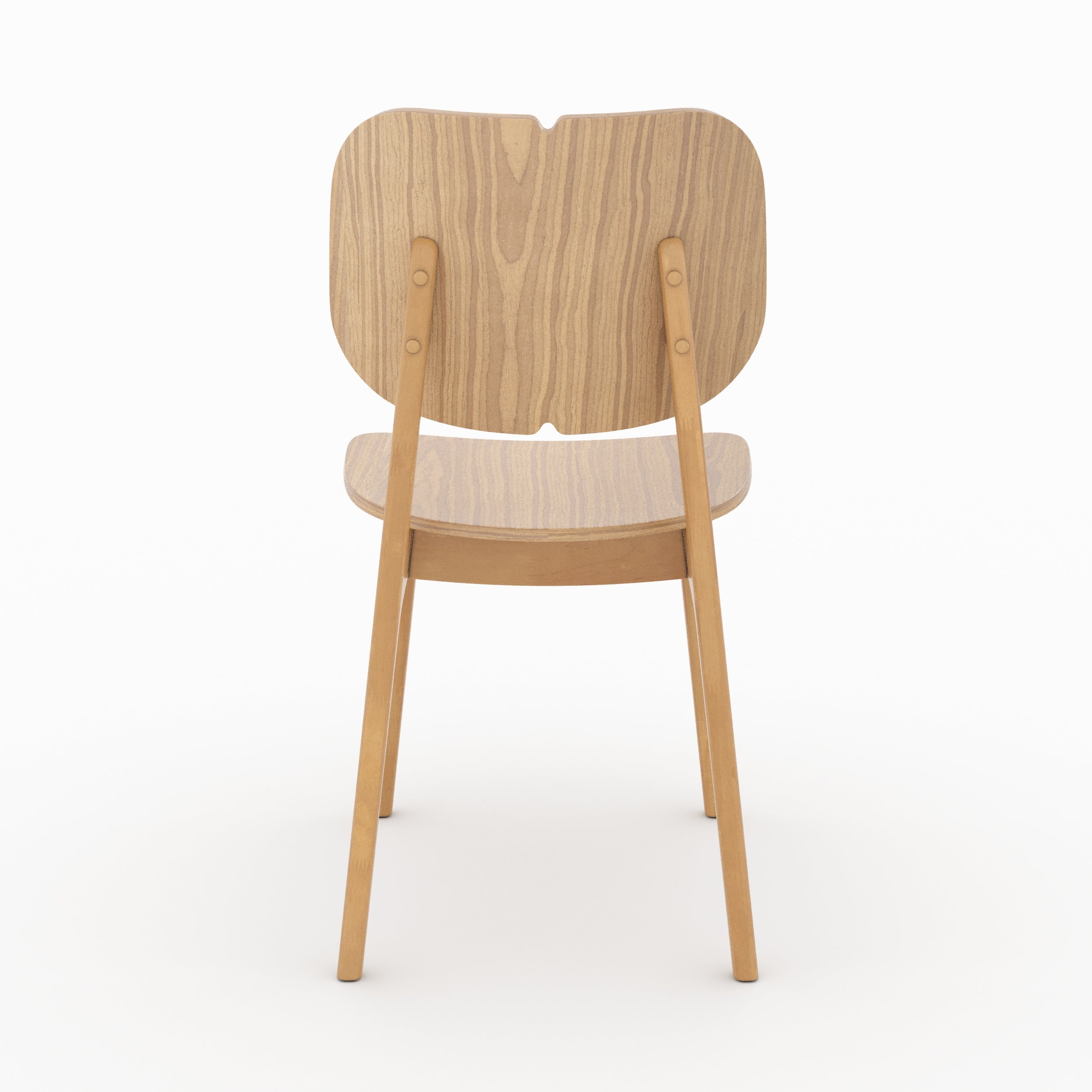 chaise en bois clair massif d hevea lot de 2