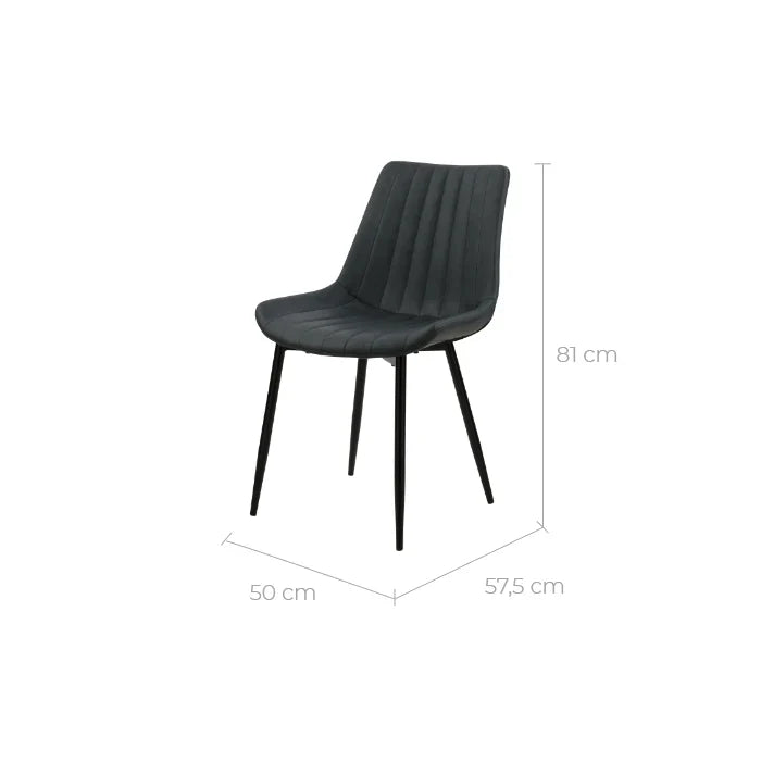 Lot De 2 Chaises Killi - Gris