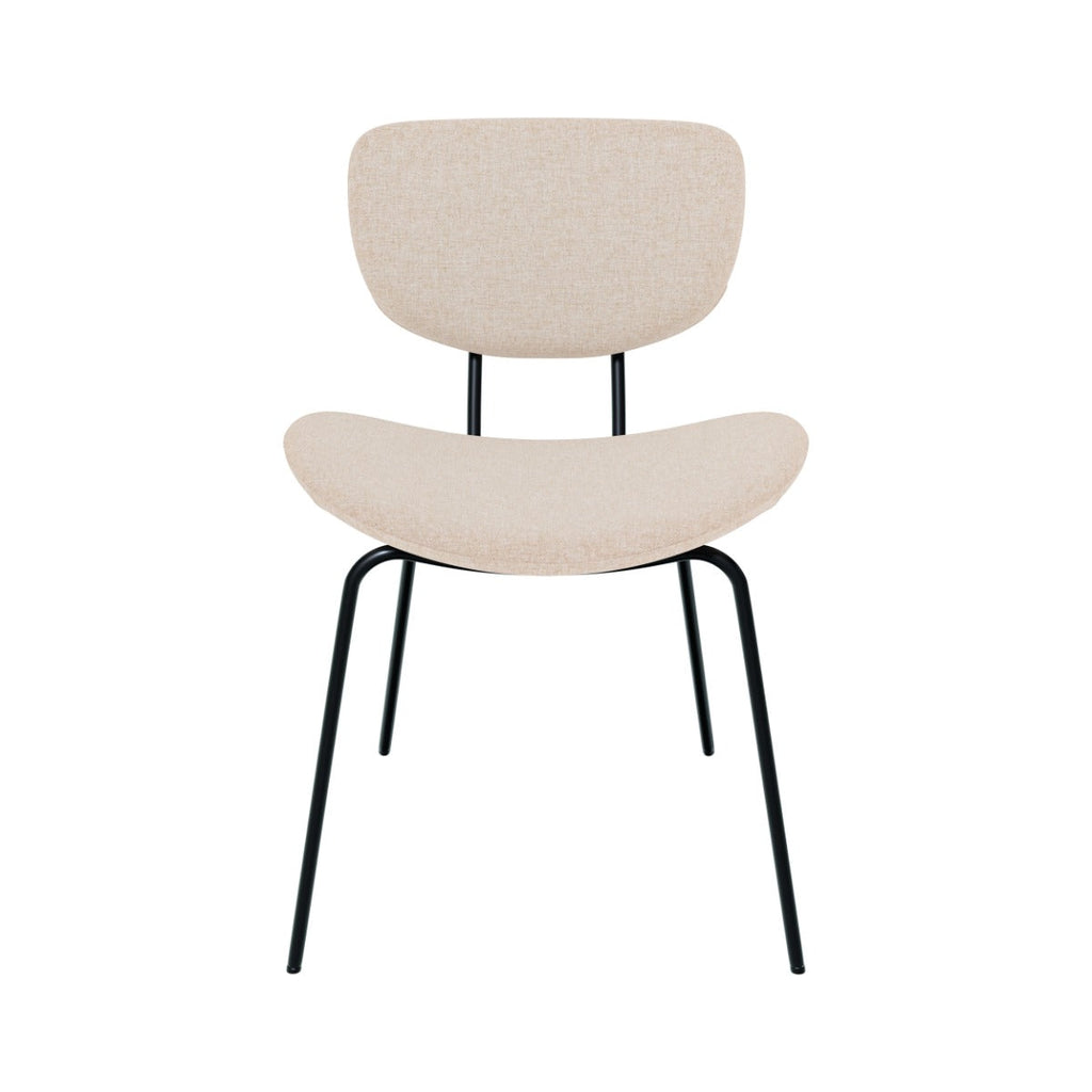 chaise en tissu beige et pieds en m_tal noir verger_1