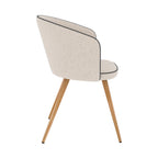 chaise en tissu beige et pieds en metal chiara