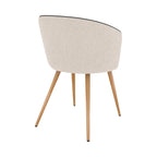 chaise en tissu beige lot de 2 chiara