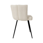 chaise en tissu boucle beige cosette