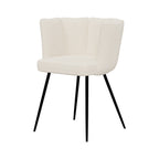 chaise en tissu boucle beige lot de 2 cosette