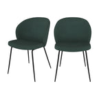 chaise en tissu bouclette verte groom