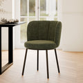 chaise en tissu chine vert fonce aby rdv deco