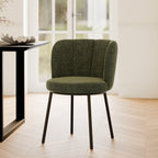 chaise en tissu chine vert fonce aby rdv deco