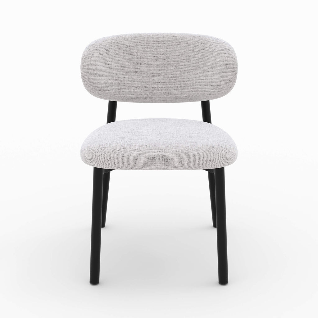chaise en tissu gris clair chine lot de 2 nao