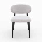 chaise en tissu gris clair chine lot de 2 nao