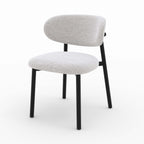 chaise en tissu gris clair chine nao lot de 2