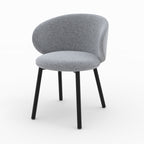 chaise en tissu gris fonce chine lot de 2 cecilia