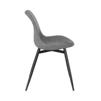 chaise en tissu gris fonce chine lot de 2 flippi