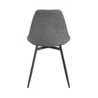 chaise en tissu gris fonce chine lot de 2 pieds metal flippi
