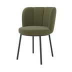 chaise en tissu vert chine olive fond blanc