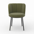 chaise en tissu vert olive chine aby