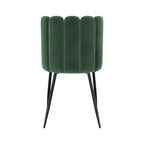 chaise en velours vert avec pieds en m_tal lot de 2 rosy