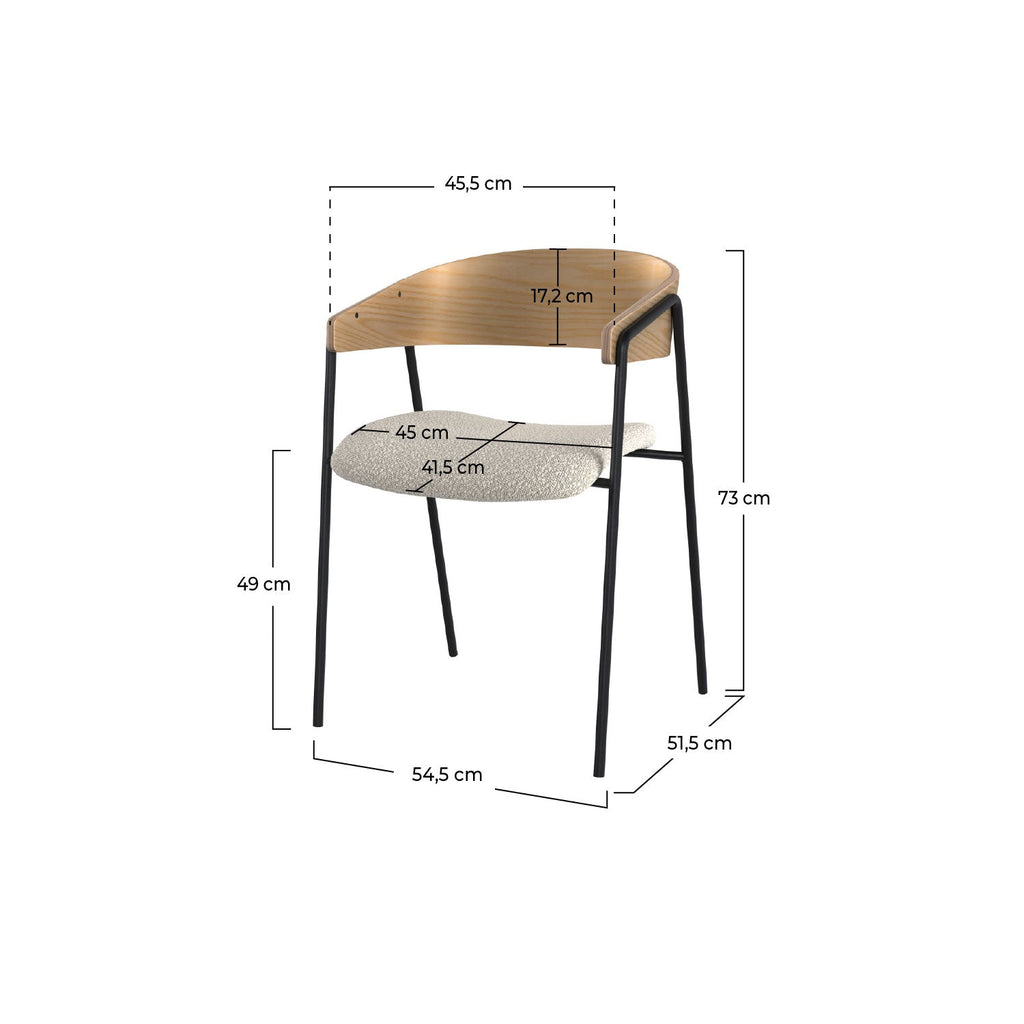 Lot De 2 Chaises Esmée - Blanc