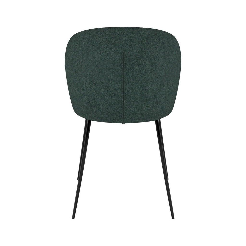 chaise groom en tissu vert fonce pieds noir
