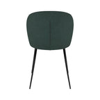 chaise groom en tissu vert fonce pieds noir