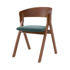 chaise heloise en bois d hevea tissu vert chine fond blanc