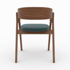 chaise heloise en bois d hevea tissu vert