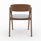 chaise heloise en bois hevea et tissu gris clair