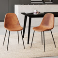 chaise henrik camel pieds noirs lot de 2 focus