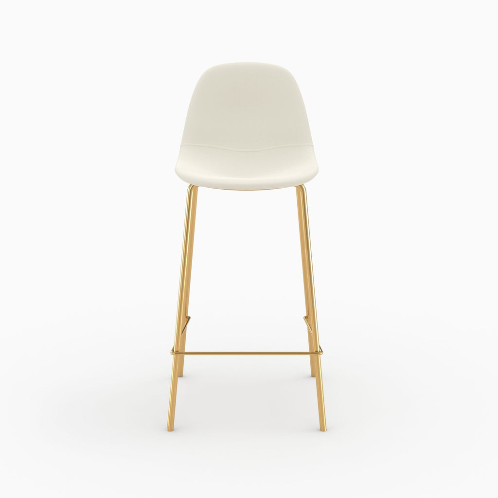 chaise henrik pour ilot central en cuir synthetique blanc