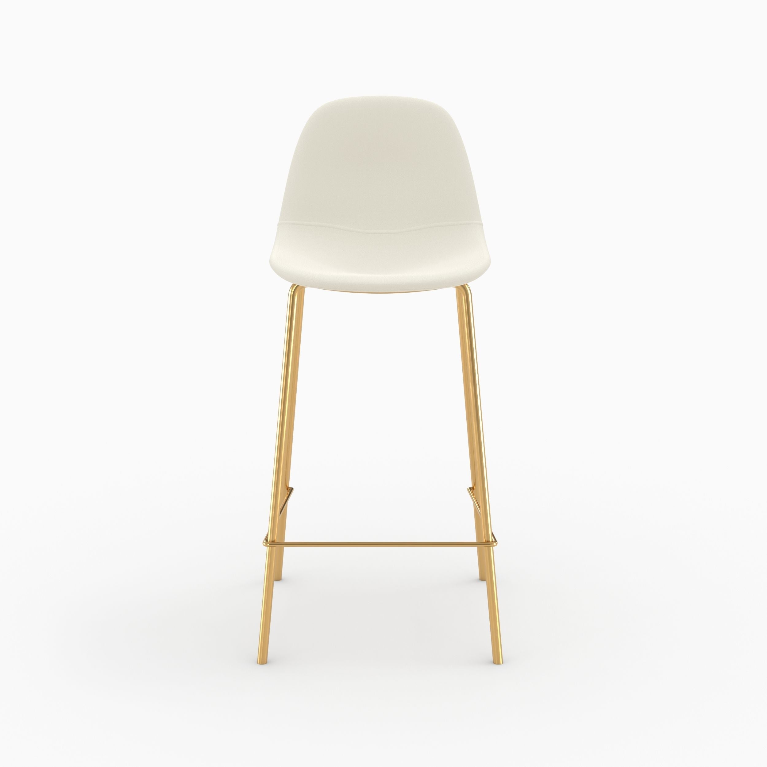 chaise henrik pour ilot central en cuir synthetique blanc