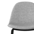 chaise henrik pour ilot central en tissu gris clair chine 65 cm lot 2