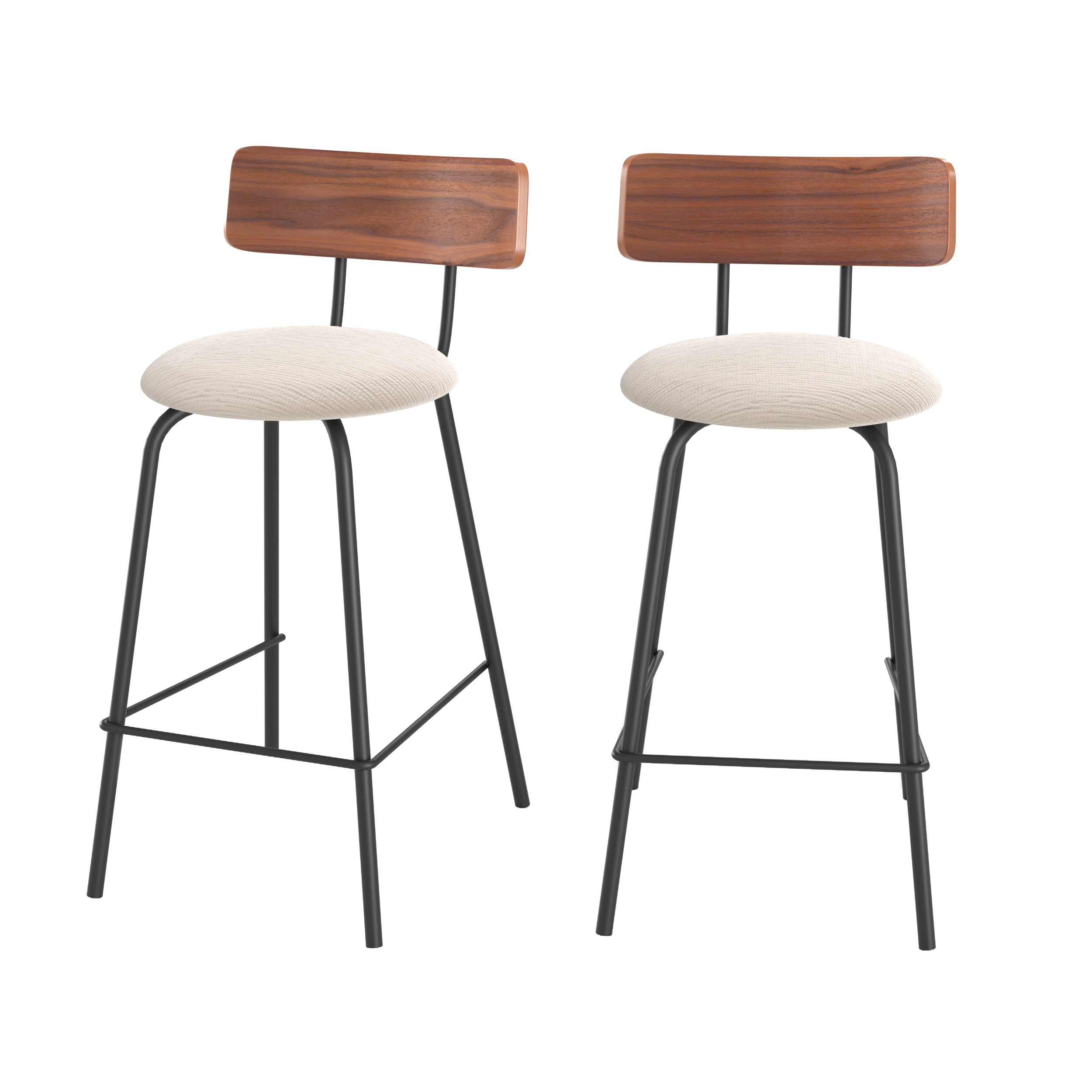 Lot De 2 Tabourets De Bar Alize - Beige