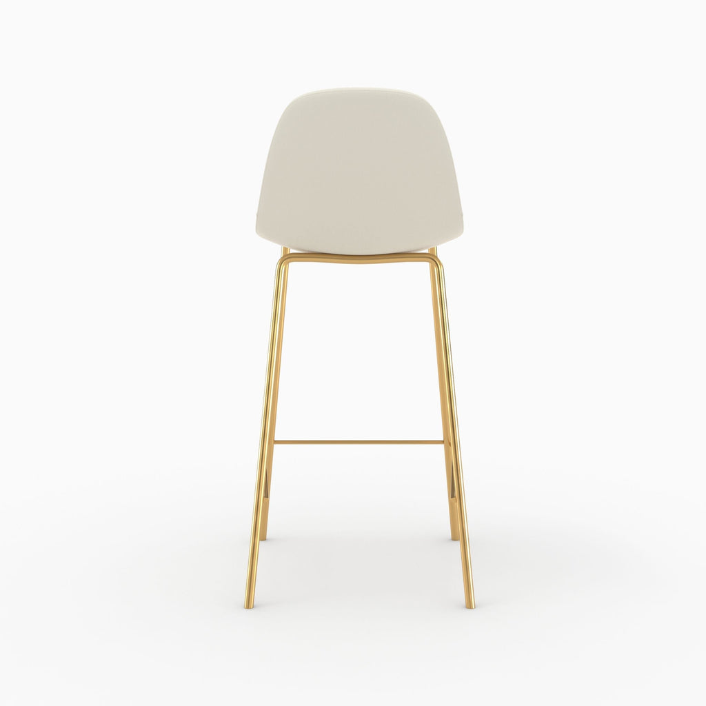 chaise ilot central en cuir synthetique blanc henrik