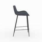 chaise ilot central pirata en tissu gris 65 cm lot de 2